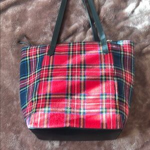 J Jill Plaid Red and Black Women's Bag